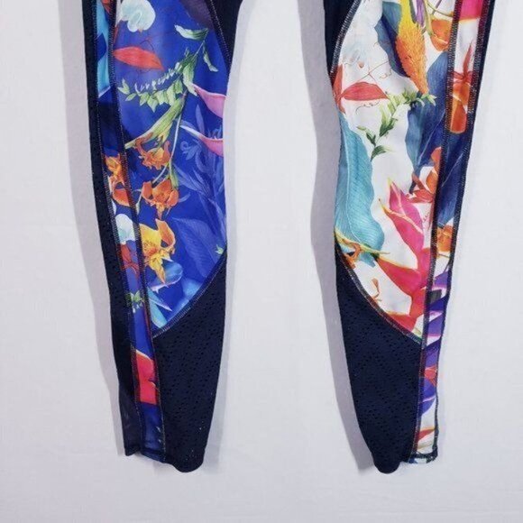 ATHLETA‎ Tropical Precision 7/8 Ankle Tight Legging Birds Of Paradise Mesh XS - Picture 5 of 16